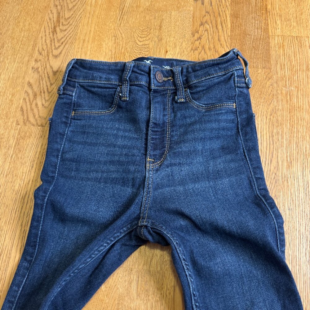Hollister High Rise Jean Leggings Dark Wash Size 00 Regular - Picture 3 of 14